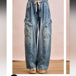 NWT! Bibi Jeans With Drawstring Med